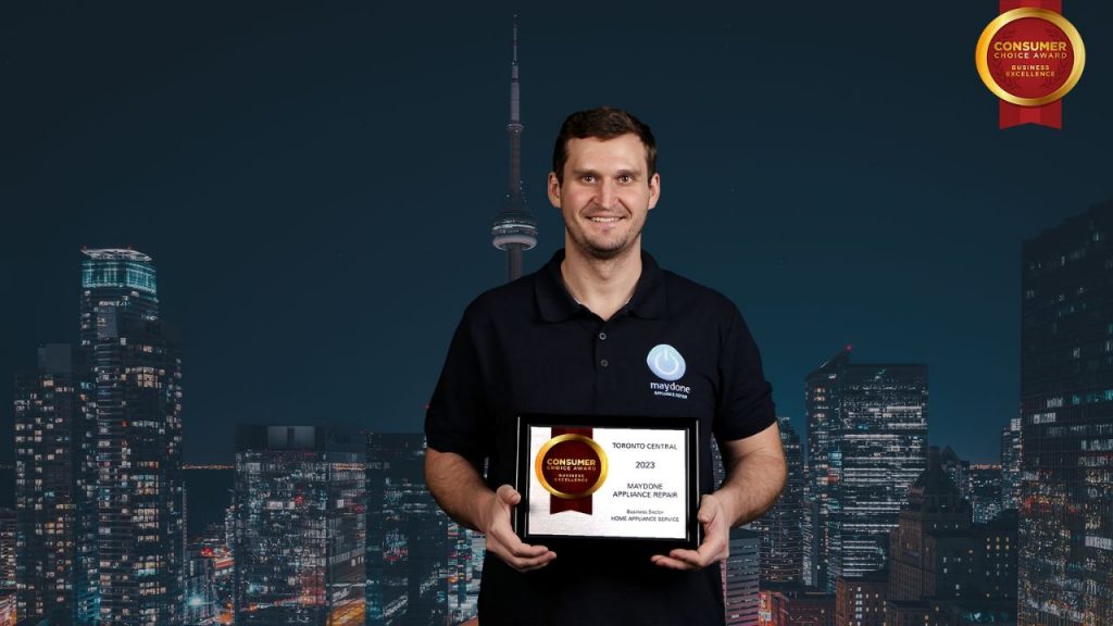 Maydone Wins the Consumer Choice Award for Best Appliance Service in Toronto